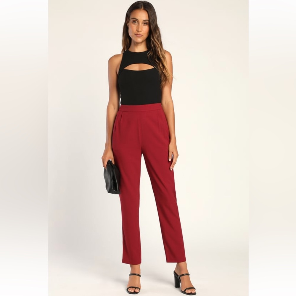Lulus Burgundy Business pants